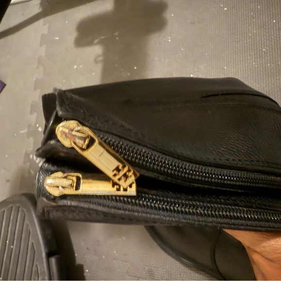 Tory Burch Black Christy Tumbled Leather Stretch Riding Boots - Picture 10 of 11